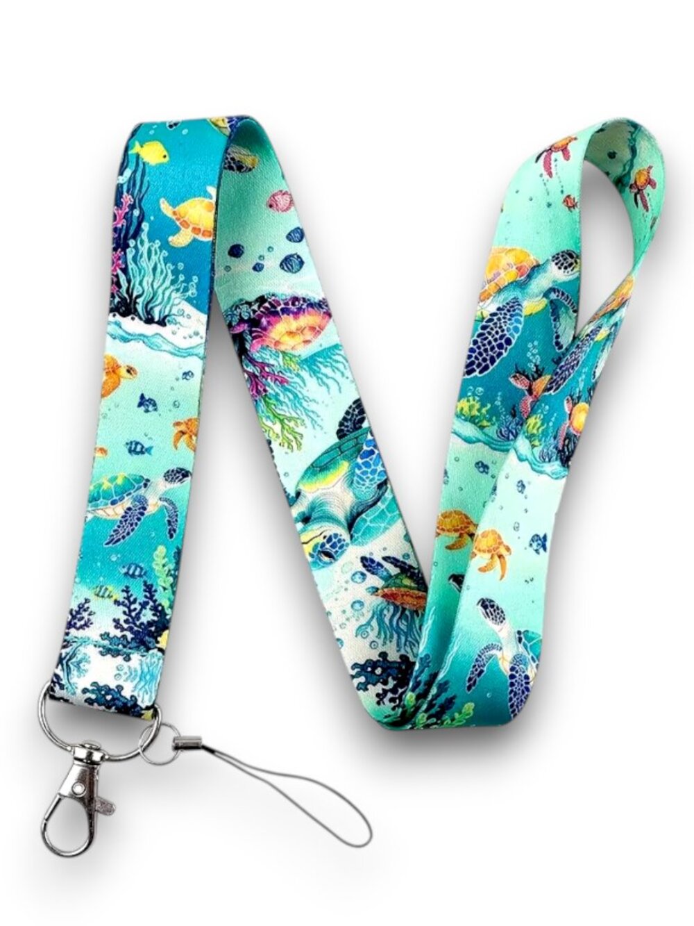 Cute Under the Sea Lanyard • Durable Key Ring Clip for Teachers & Nurses